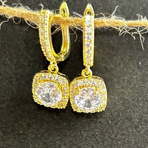 Elegant Gold and Silver Dangle Earrings